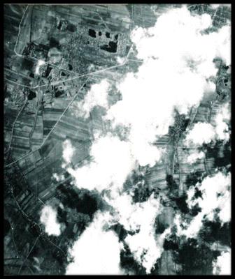March 15, 1945 - Target: Schwechat Oil Refinery near Vienna, Austria.  Flying over a residential section of Vienna towards the target.